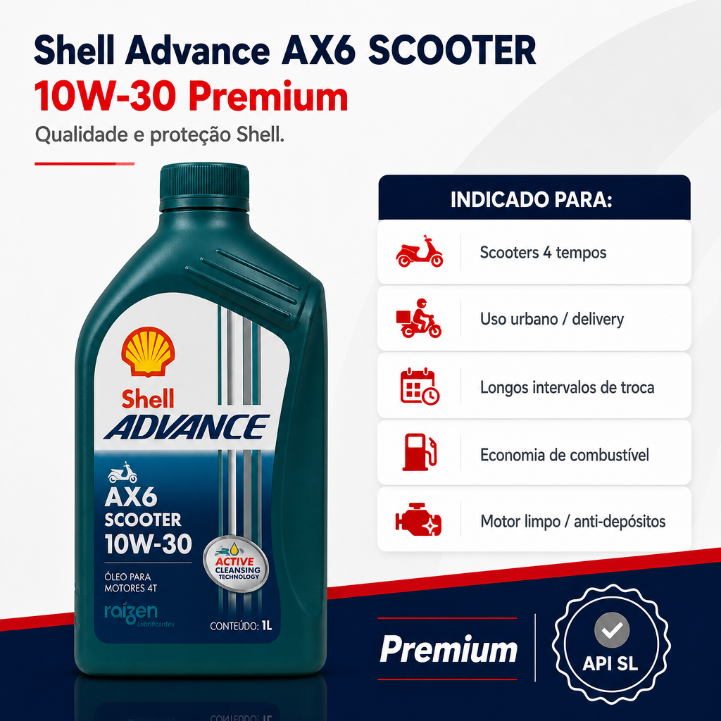 Card shell-advance-ax6-scooter-10w-30